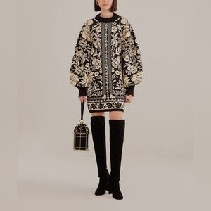 FARM Rio Pineapple Garden Mini Knit Dress Size S